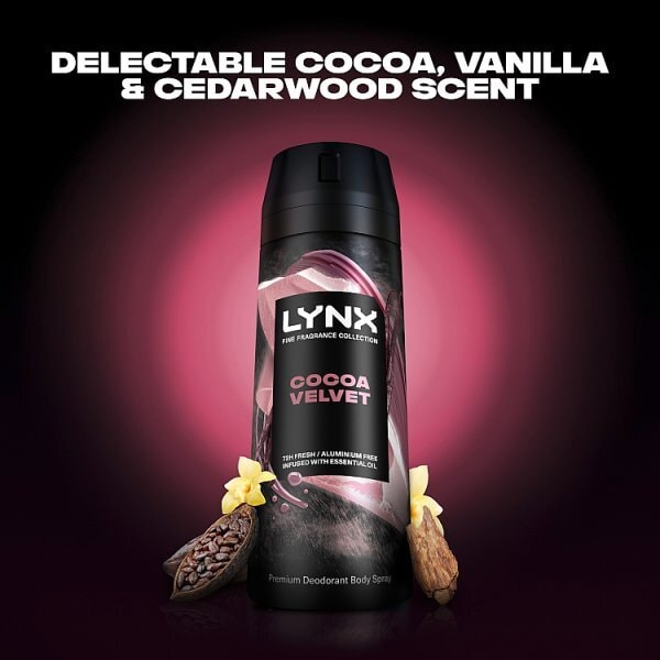 Lynx Fine Fragrance Collection Cocoa Velvet Premium Body Spray 150 ml