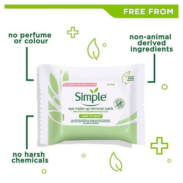 Simple Kind to Skin Eye Make-Up Remover Pads 30pc