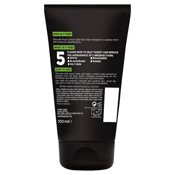 L'Oréal Men Expert Pure Charcoal Face Wash Cleanser 100ml