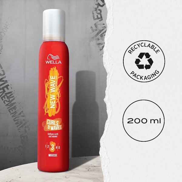 Wella Shockwaves Curls and Waves Mousse, 200 ml