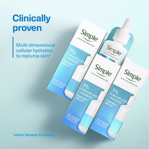 Simple Hydrate+ 3% Hyaluronic Acid + Vitamin B5 Serum 30 ml