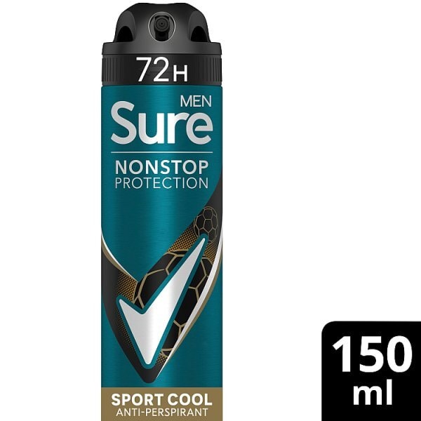 DNR Sure Men Antiperspirant Deo Aerosol Nonstop Sport Cool 150ml