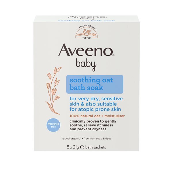 Aveeno Baby Soothing Oat Bath Soak - 5 X 21G Sachets