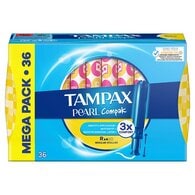 Tampax Compak Pearl Applicator Tampons Regular x36