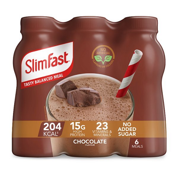 SlimFast Protein Chunky Chocolate Flavour Shakes 6x325ml