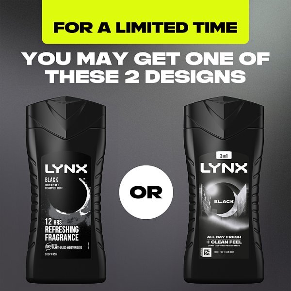 Lynx Bodywash Shower Gel Black 225ml