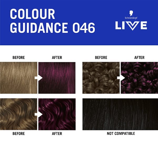 Schwarzkopf LIVE 046 Cyber Purple  Permanent Hair Dye
