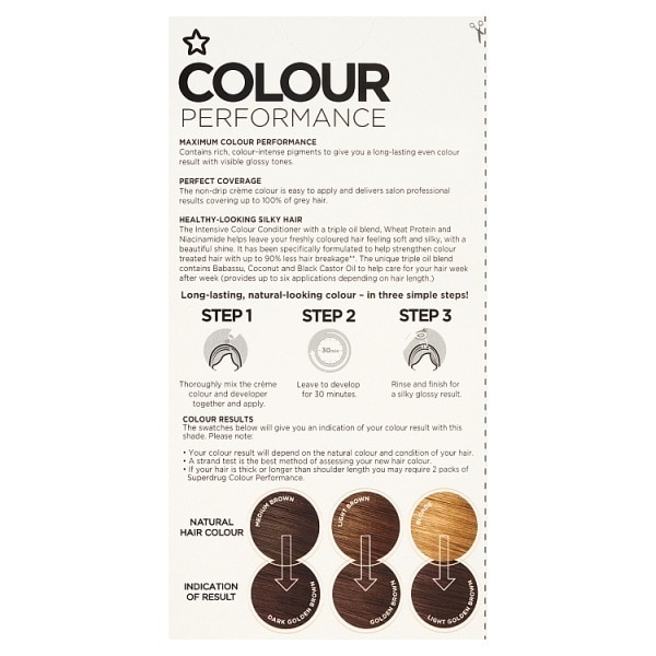 Superdrug Colour Performance 6.37 Natural Light Golden Brown