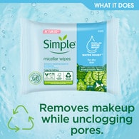 Simple Kind to Skin Micellar Biodegradable Wipes 20pc