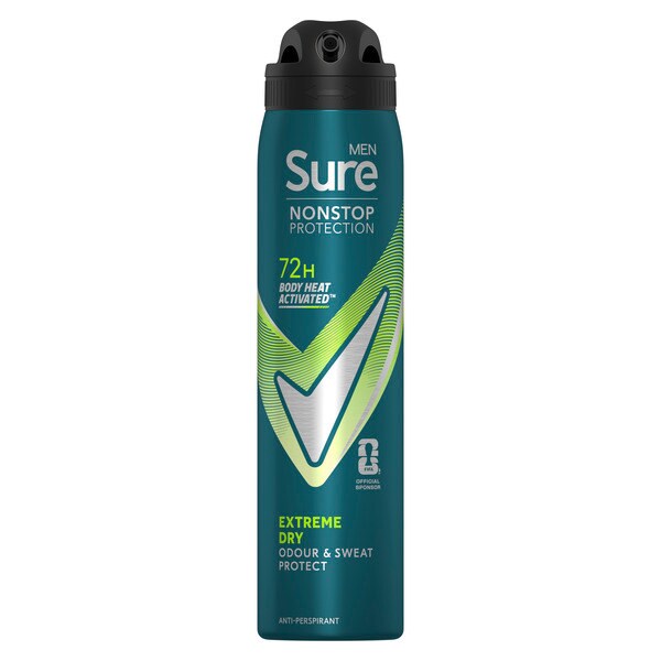 Sure Men Nonstop Protection Extreme Dry Anti-Perspirant Aerosol 250 ml