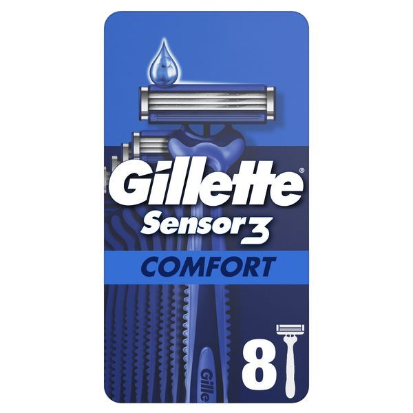 Gillette Sensor 3 Comfort Men's Disposable Razors x8