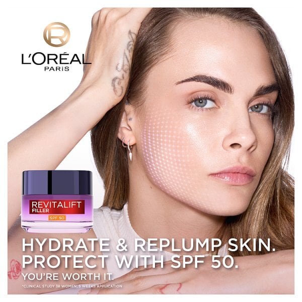 L’Oréal Paris Revitalift Filler Deep Replumping Anti-Ageing SPF50 with Hyaluronic Acid 50ml