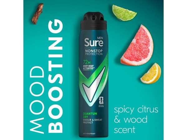 Sure Men Nonstop Protection Quantum Dry Anti-Perspirant Aerosol 250 ml