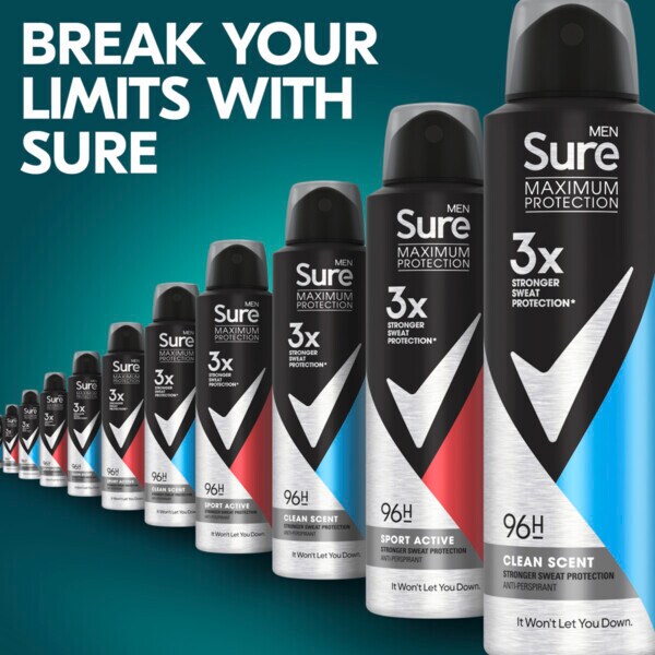 Sure Men Anti-Perspirant Deodorant Aerosol Max Pro 150ml