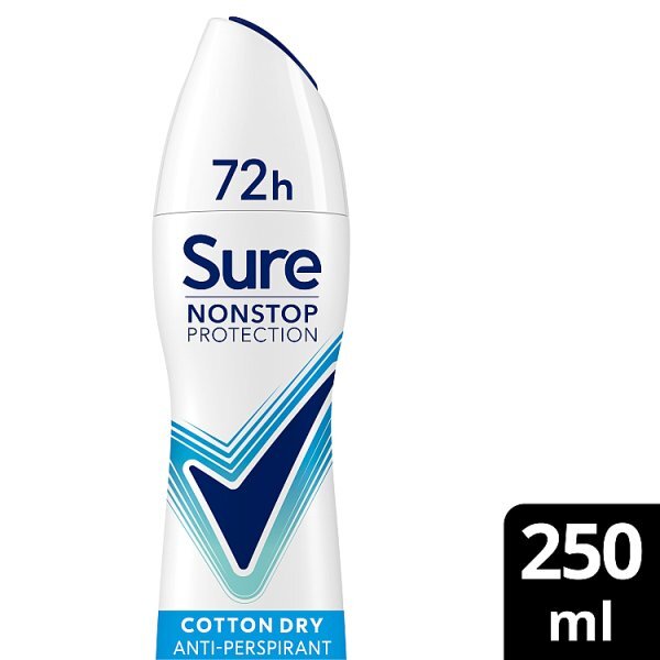 Sure Nonstop Protection Cotton Dry Anti-Perspirant Aerosol 250 ml