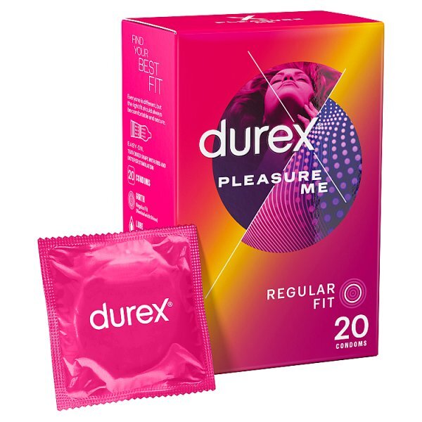 Durex Pleasure Me Condoms Ribbed & Dotted Regular Fit 20s