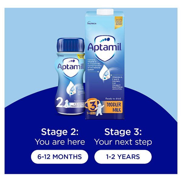 Aptamil 2 Follow On Milk Formula 4x200ml Multipack