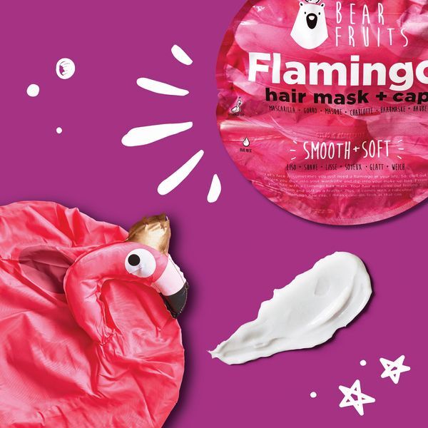 Bear Fruits Flamingo Smooth Soft Hair Mask & Hair Cap