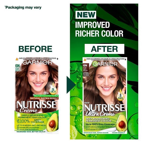 Garnier Nutrisse Nude Light Brown Hair Dye 6N