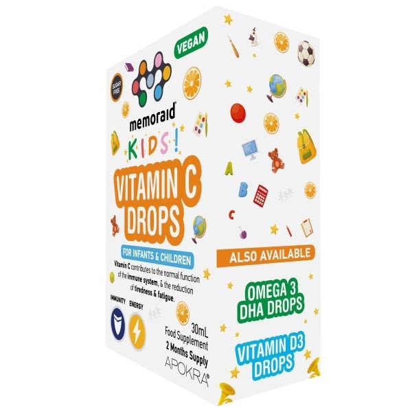 Memoraid Kids Vegan Vitamin C Drops 30Ml (2 Months Supply)