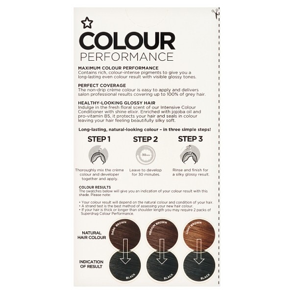 Superdrug Performance Permanent Hair Dye Black 2.0
