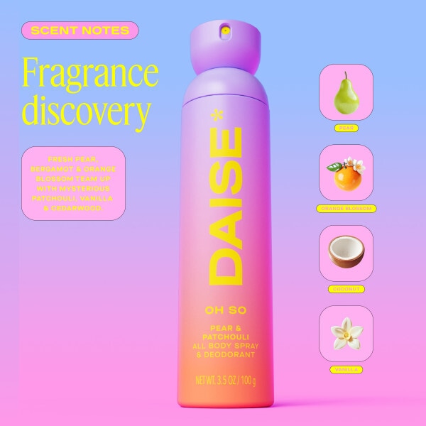 Daise All Body Spray & Deodrant Oh So 120ml