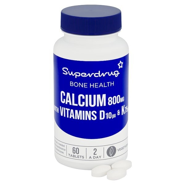 Superdrug Calcium & Vitamin D & K 60s