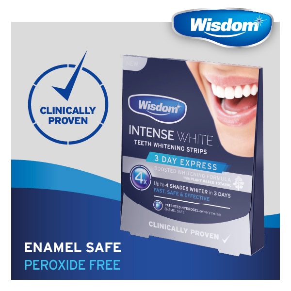 WISDOM INTENSE WHITE 3DAY EXPRESS STRIPS
