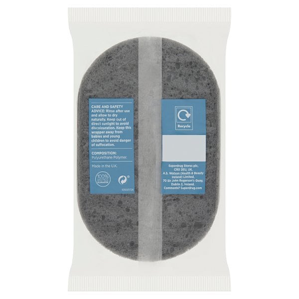 Superdrug Massage Sponge Charcoal