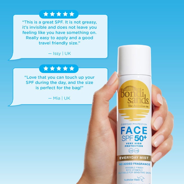 Bondi Sands Fragrance Free Face Mist Spf 50+ 60g
