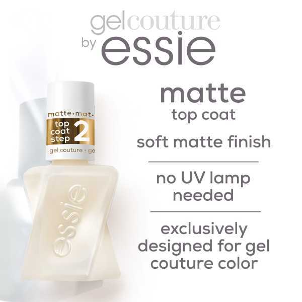 Essie Gel Couture Gel-Like Nail Polish Matte Top Coat