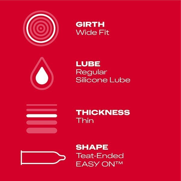 Durex Thin Feel XL Condoms More Sensitivity Wide Fit 12s