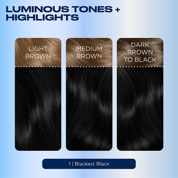 Clairol Nice'N Easy Crème Permanent Hair Dye 1 Blackest Black