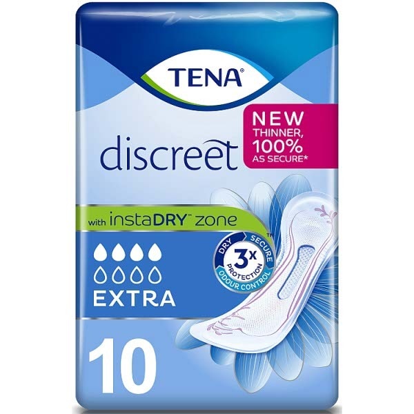 TENA Discreet Extra incontinence Pads 10 pack