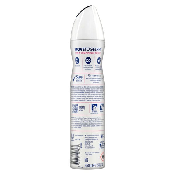 Sure Antiperspirant Deo Aerosol Nonstop Bright Bouquet 250ml