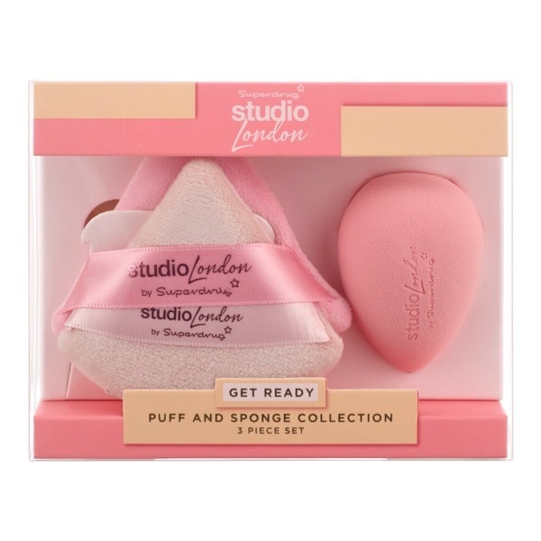 Studio London Powder Puff and Makeup Sponge Set