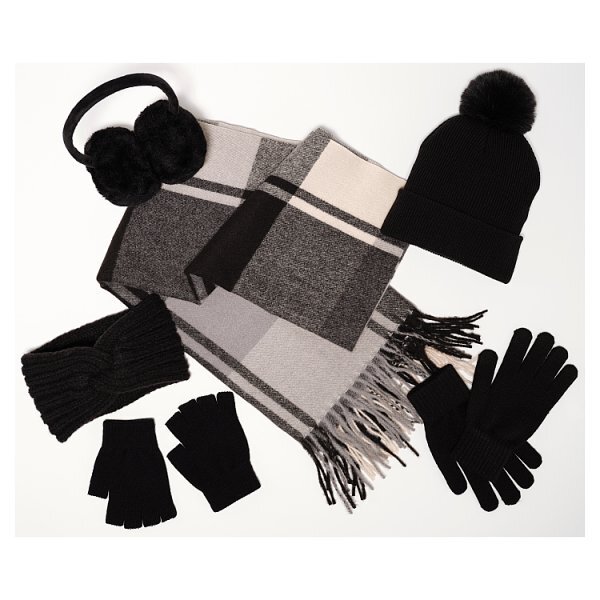 S/D Scarf Black Check