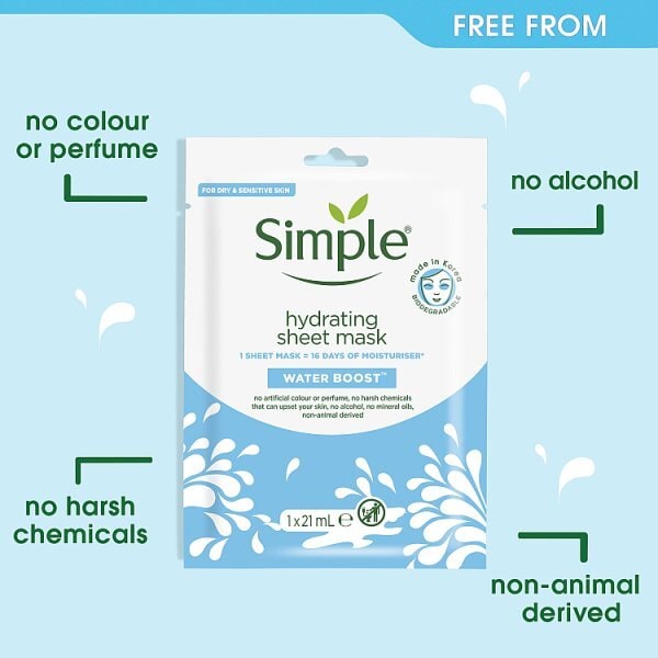 DNRSimple Water Boost Hydrating Sheet Mask 1pc