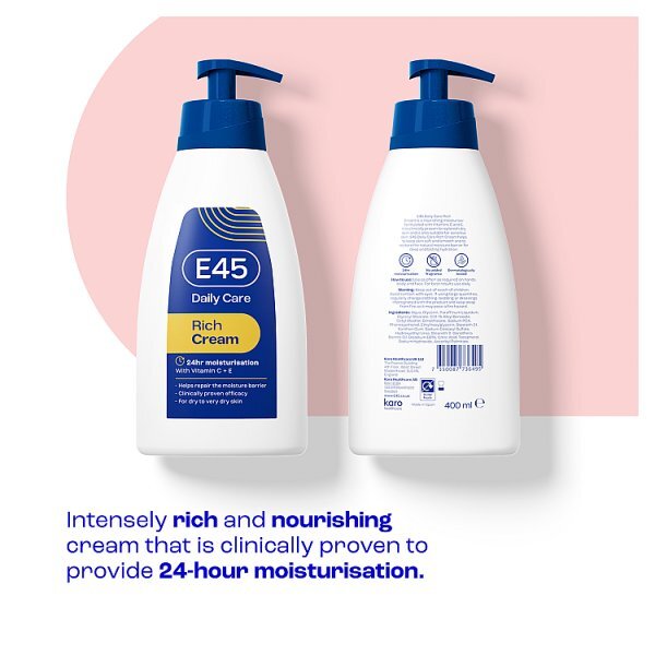 E45 Rich 24 Hour Cream with Pump 400ml