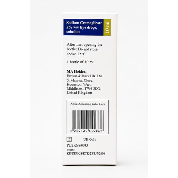 Sodium Cromoglicate 2% W/V Eye Drops, Solution