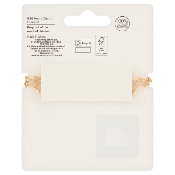 Superdrug Heart Charm Bracelet