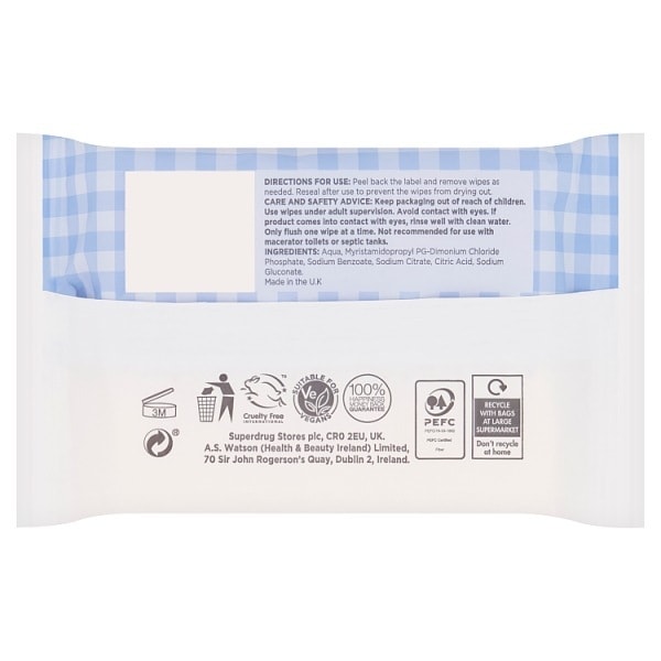 Superdrug Toddler Training Wipes Frag Free Bio 60