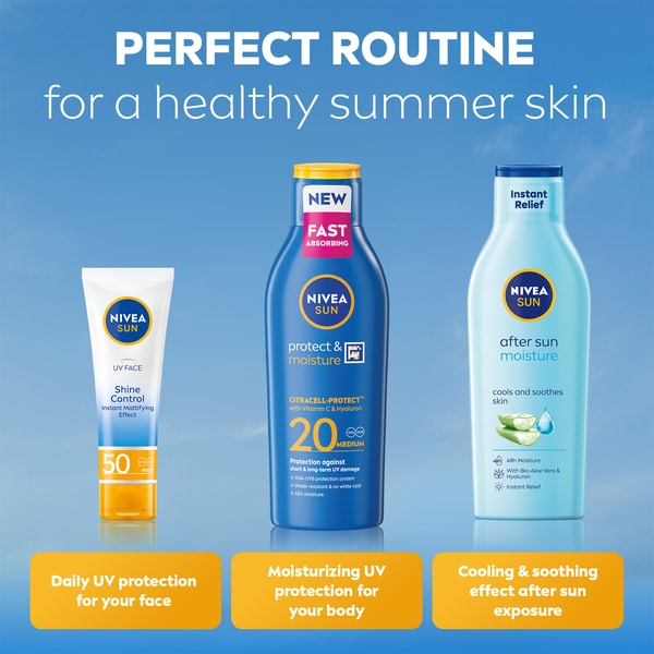 NIVEA SUN Protect & Moisture Sun Cream Lotion SPF 20, 200ml
