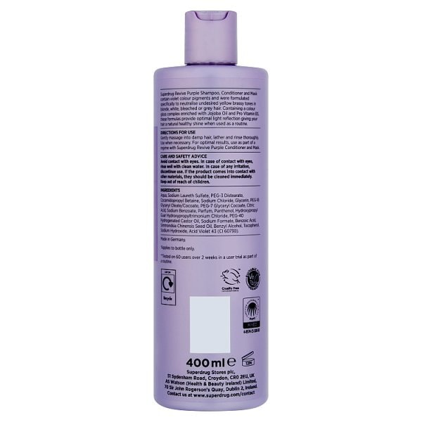 Superdrug Revive Colour Care  Purple Shampoo 400ml