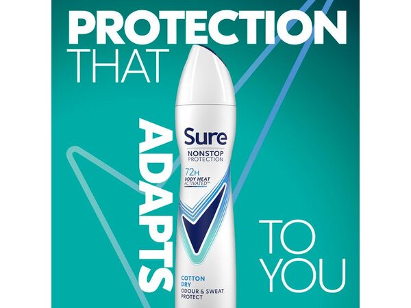 Sure Nonstop Protection Cotton Dry Anti-Perspirant Aerosol 250 ml