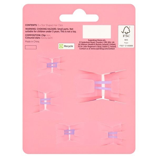 Superdrug Fantasy Star Snap Hair Clips