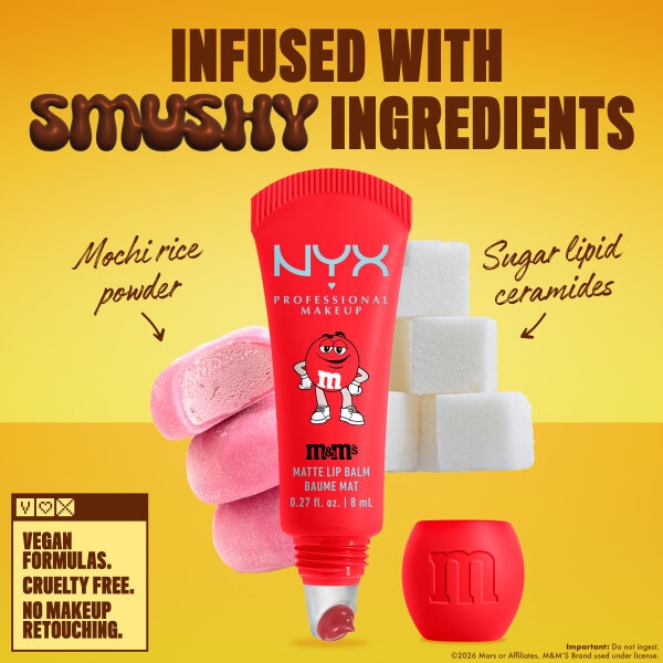 NYX Professional Makeup X M&M's Smushy Surprize Matte Lip Balm