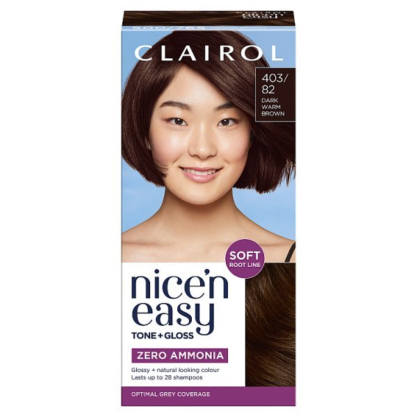 Clairol Nice'n Easy Tone+Gloss Semi-Permanent Hair Dye Dark Warm Brown