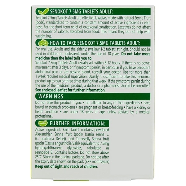 Senokot Overnight Relief Tablets x 60