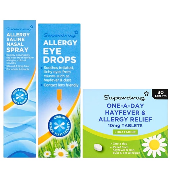 Superdrug Allergy and Allergy Eye Bundle including Loratadine Tablets
